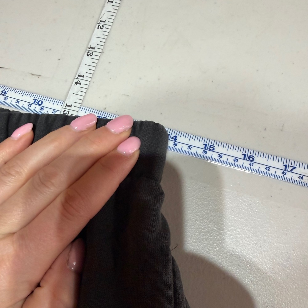 J Galt Jogger Sweatpants Women OS Small Faded Black Pull on Loungewear Indie - Picture 8 of 11
